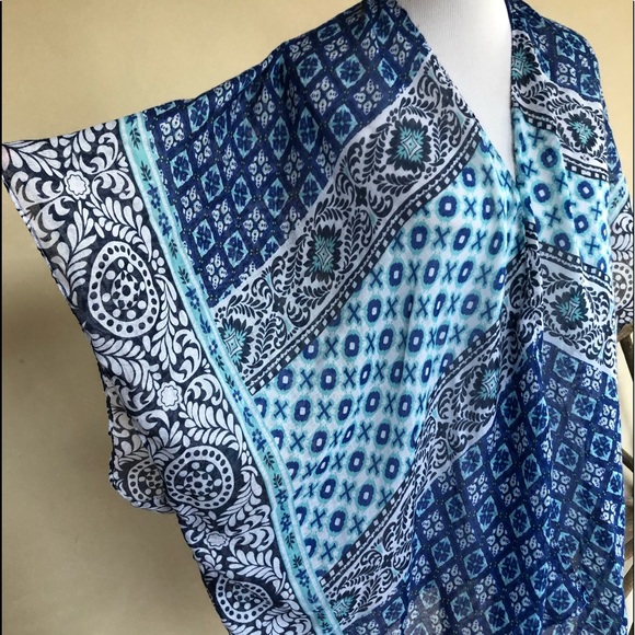 SWIM SUIT BEACH COVER-UP KIMONO Lt Weight Summer Boho One Size New! Super Cute!! - Picture 2 of 8